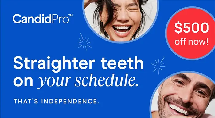 Get $500 off on CandidPro clear aligners